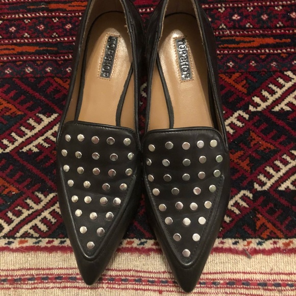 Topshop Shoes - Top shop Studded Flat w Exaggerated Point Toe - 8